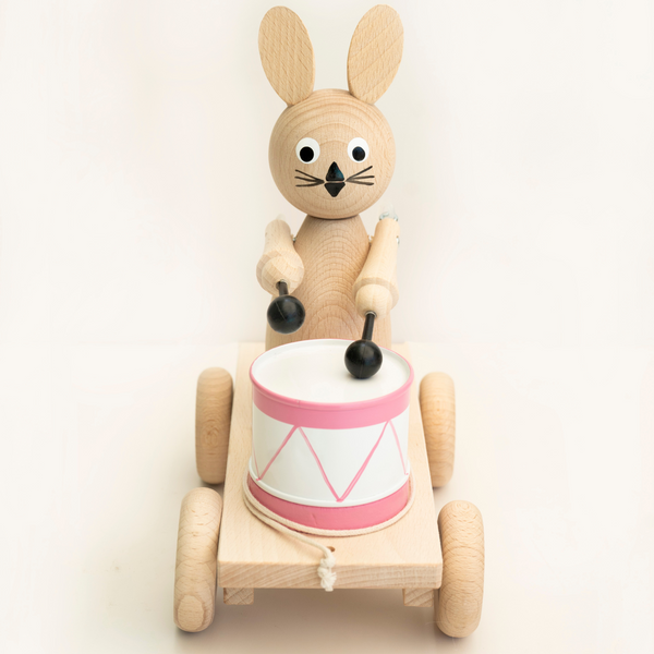 Bunny with Drums Wooden toy