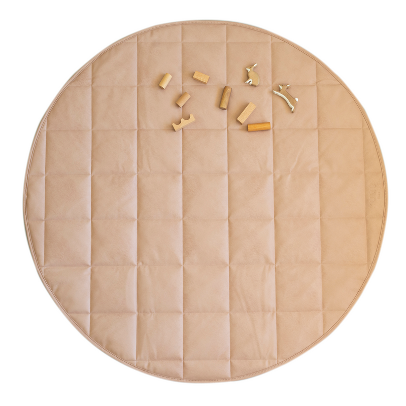 Quilted Vegan Leather Playmat -    Rose