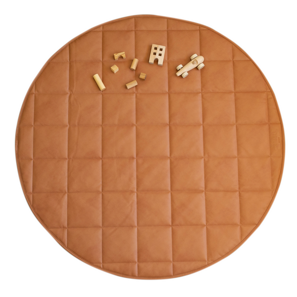 Quilted Vegan Leather Playmat -    Autumn